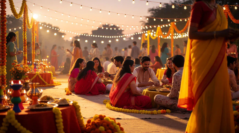 Evening celebration circle