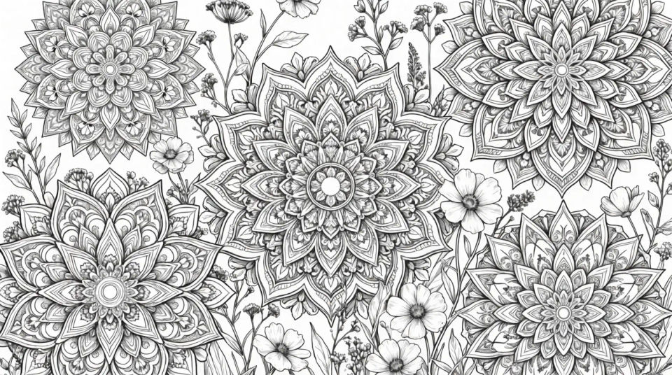 Mandala garden arrangement