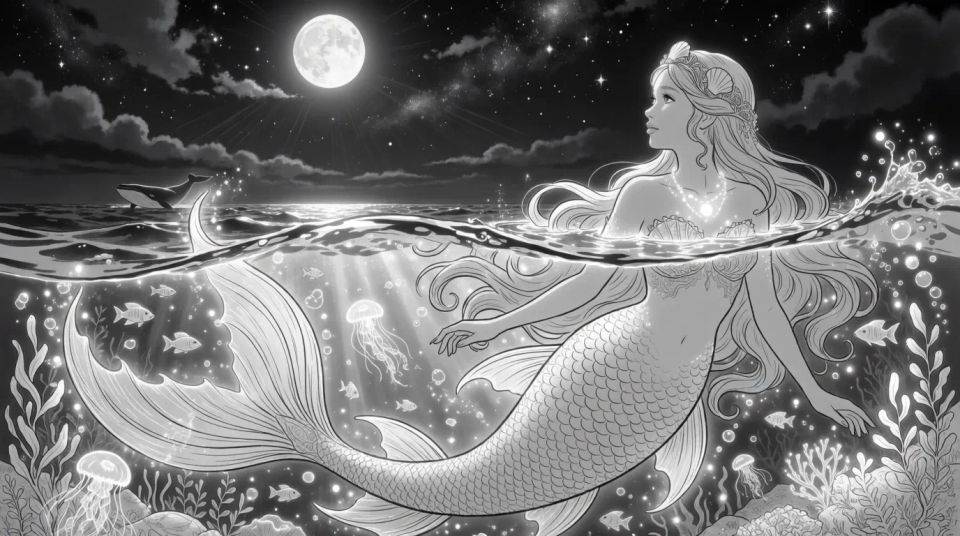 Sea surface moonlight