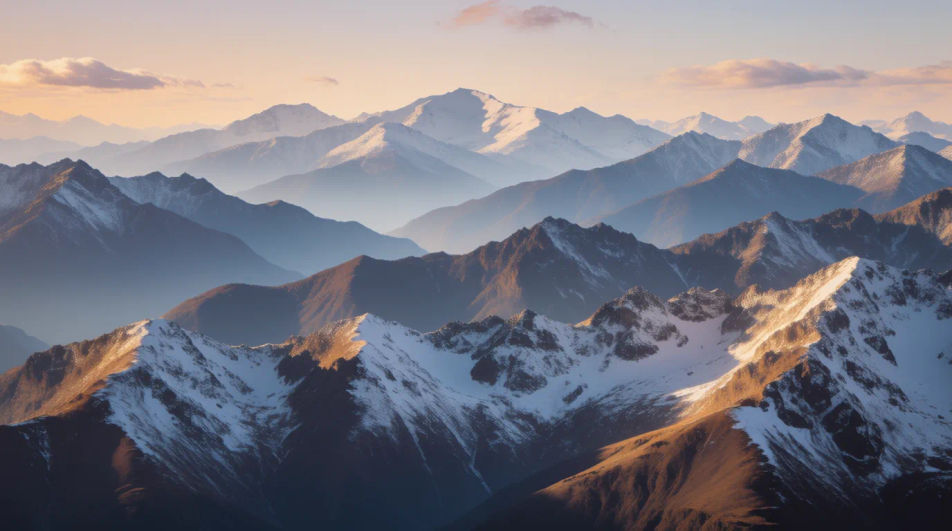 Alpine mountain range vista