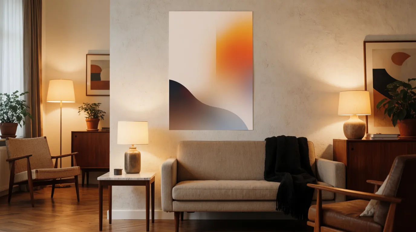 Modern living room setting
