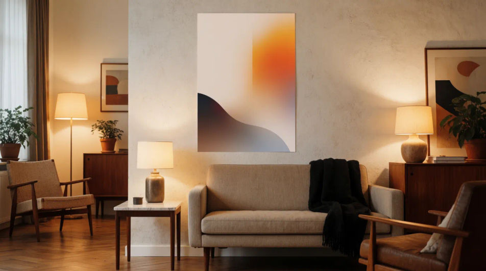 Modern living room setting