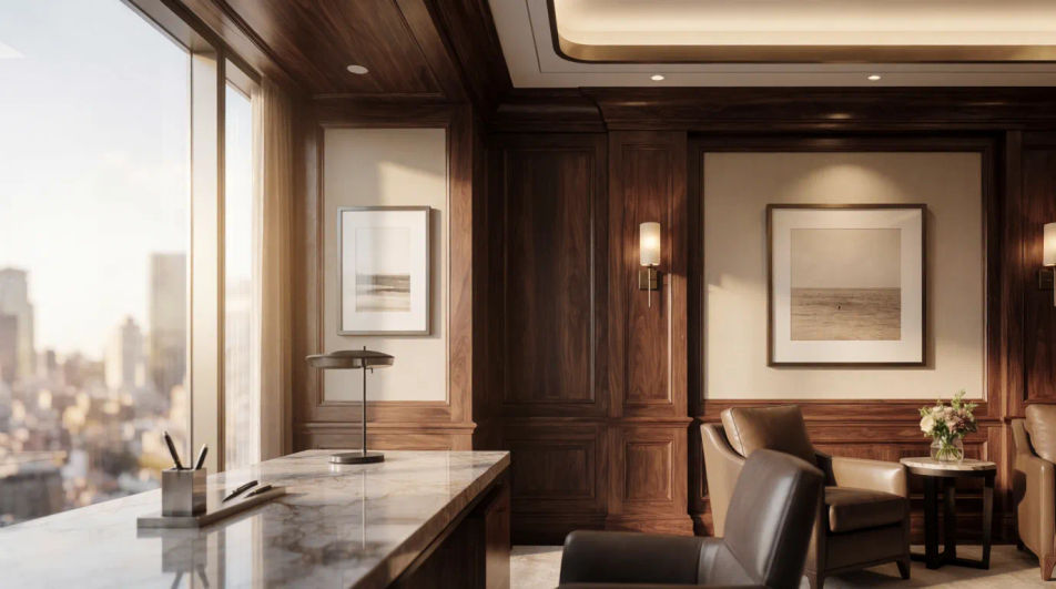 Luxury boardroom view