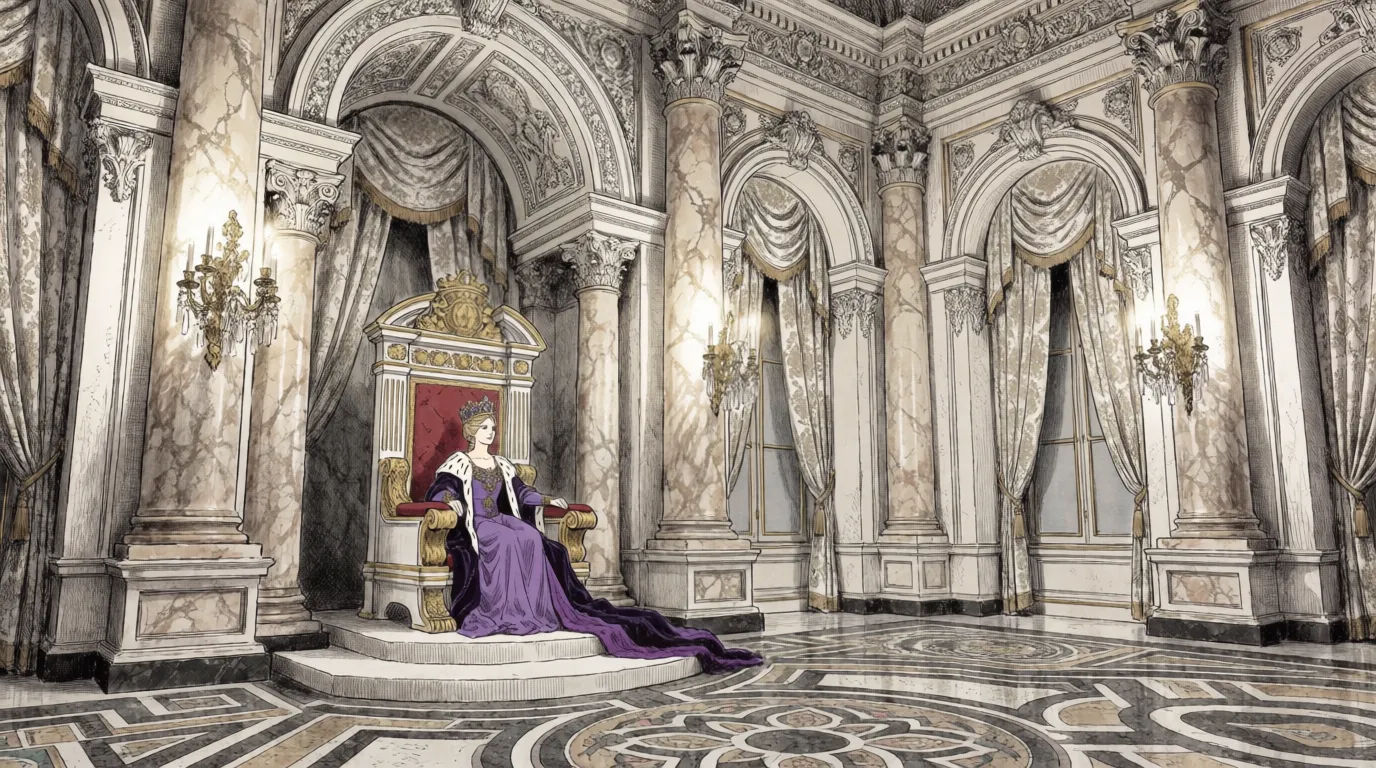 Royal throne room scene