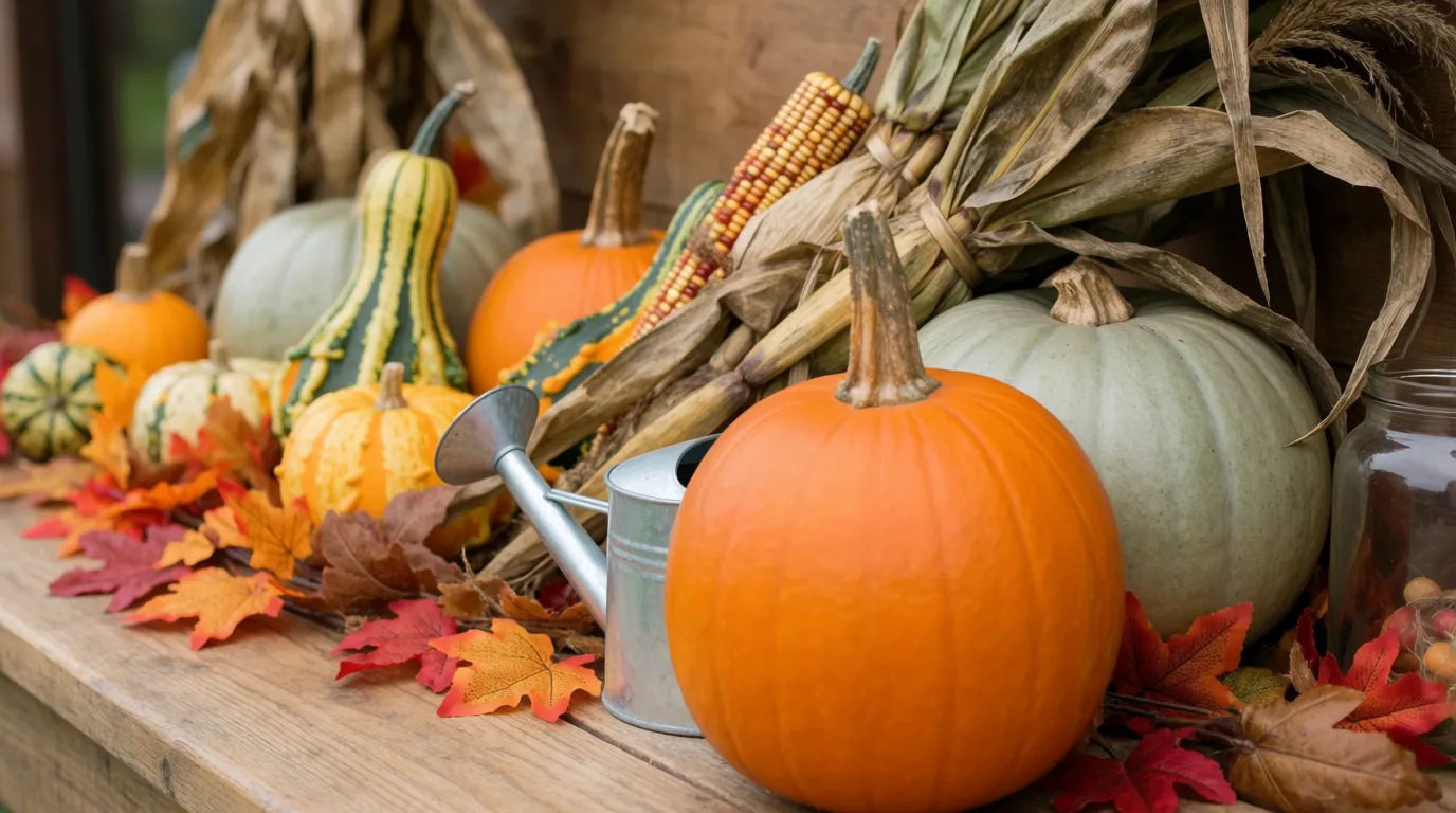 Autumn still life arrangement