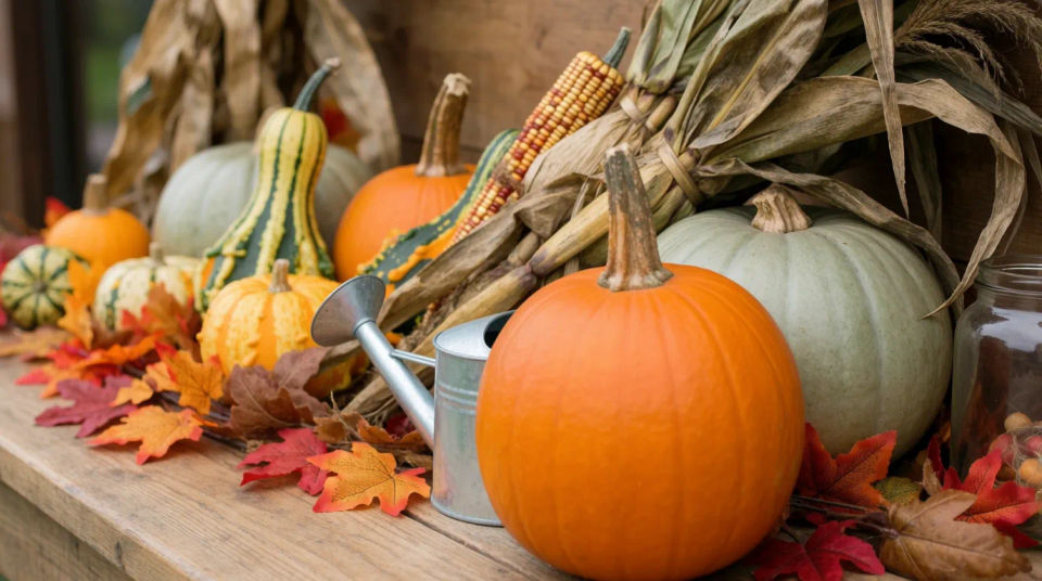 Autumn still life arrangement