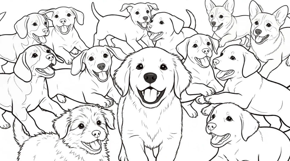 Puppies at play