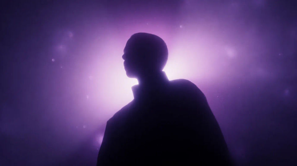 Silhouette against glow