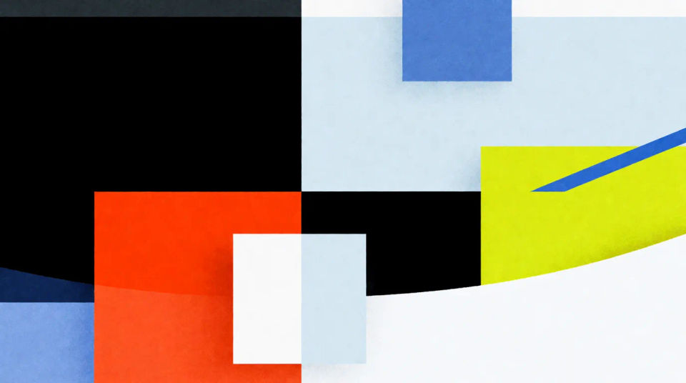 Composición abstracta con cita