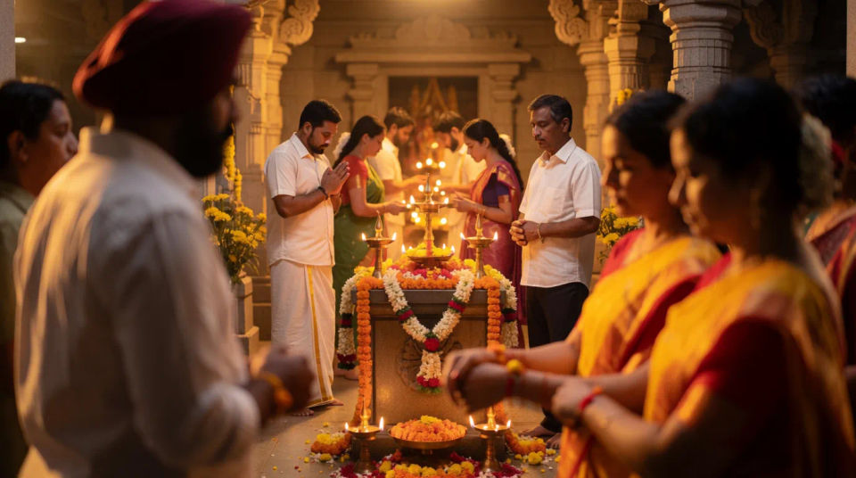 Temple prayer gathering