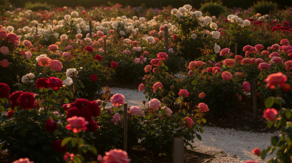 Garten in voller Blüte