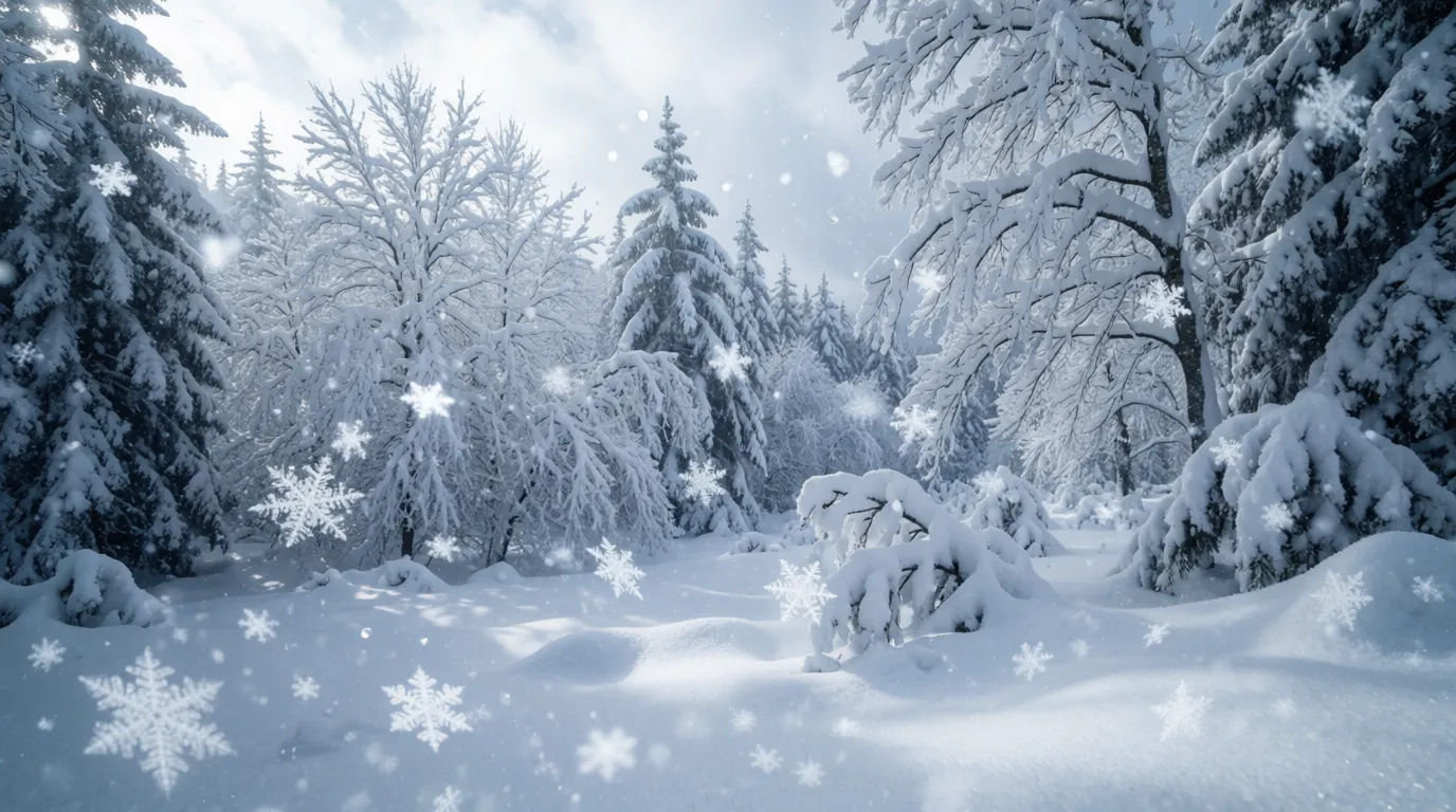 Snowflake snow scene