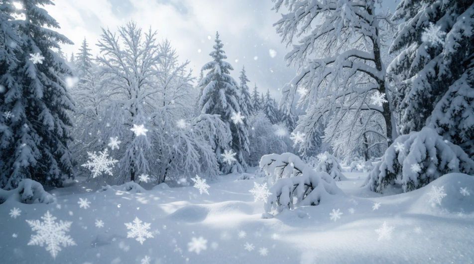 Snowflake snow scene