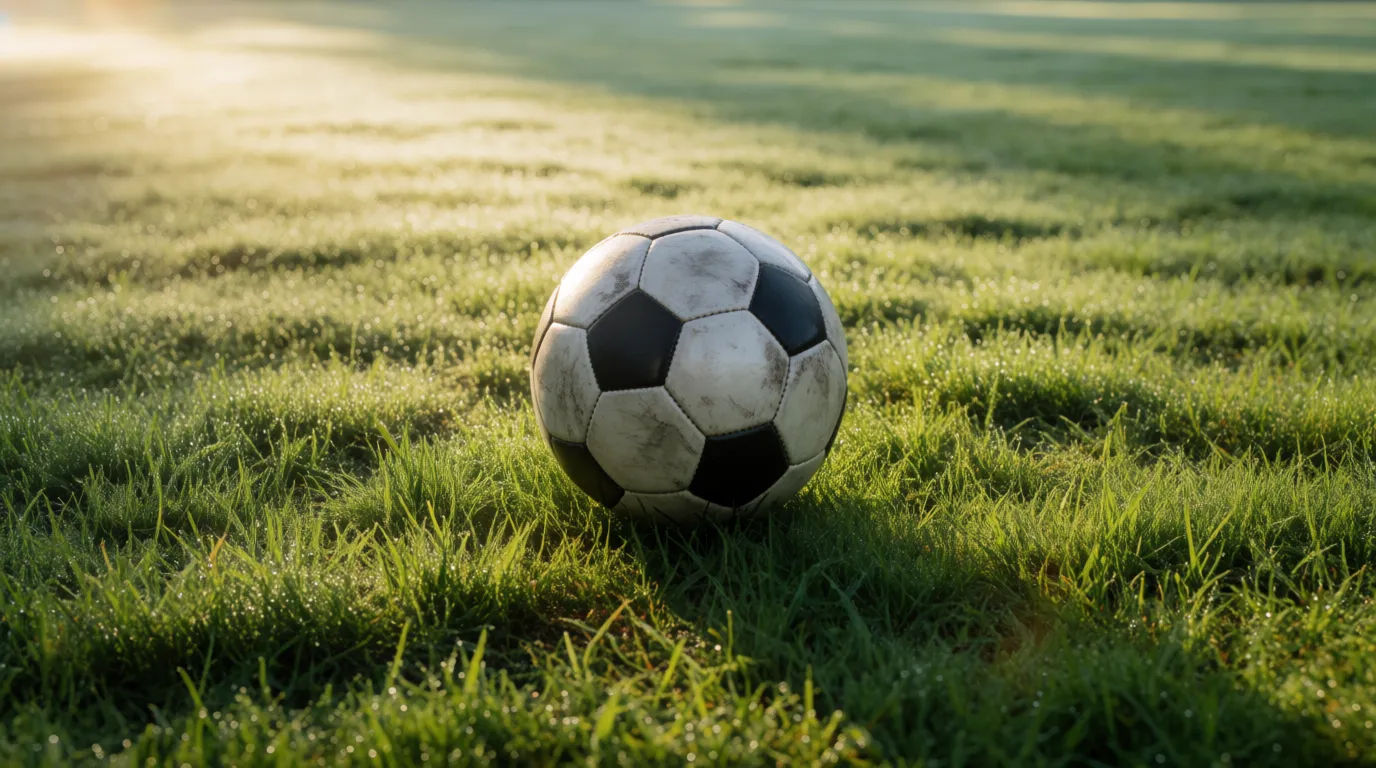 Soccer ball on grass