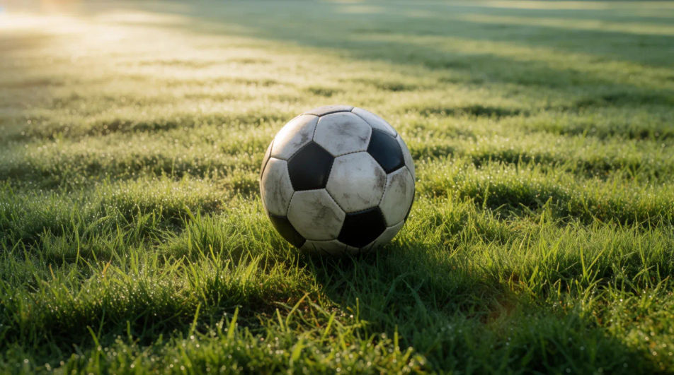 Soccer ball on grass