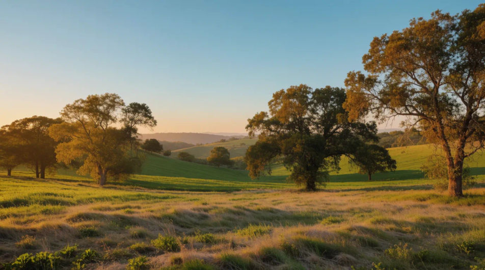 Golden hour field