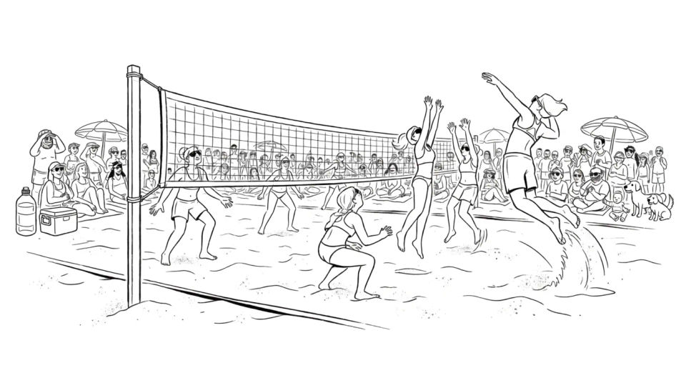 Beach volleyball game