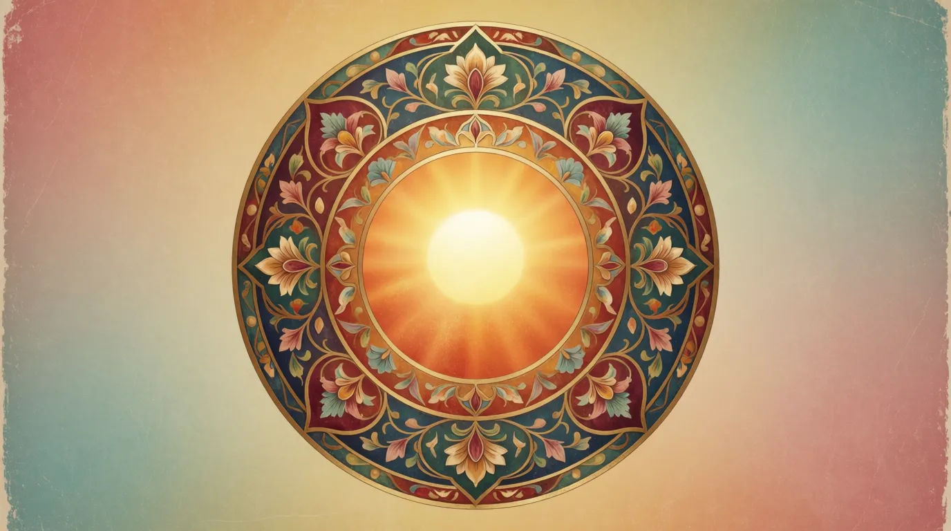 Sun with decorative border