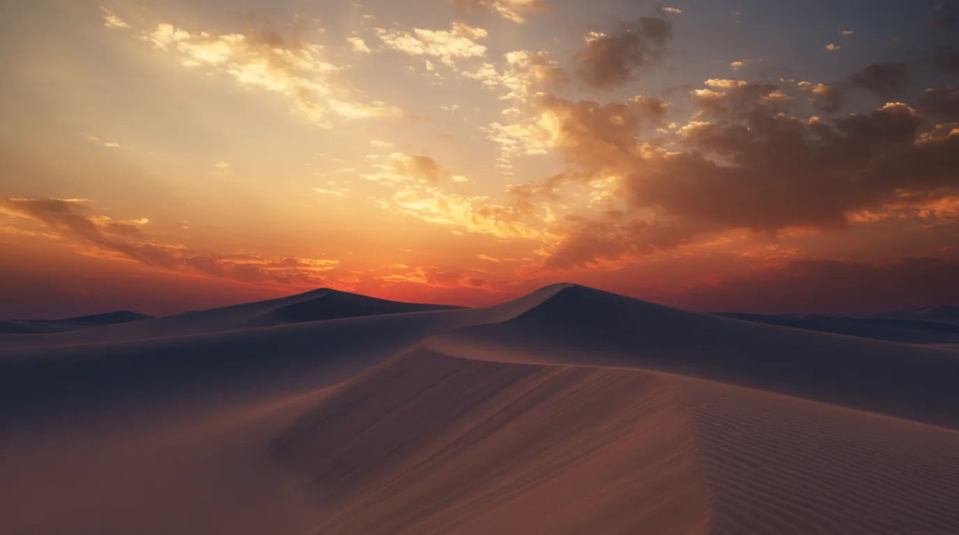 Desert dune sunset