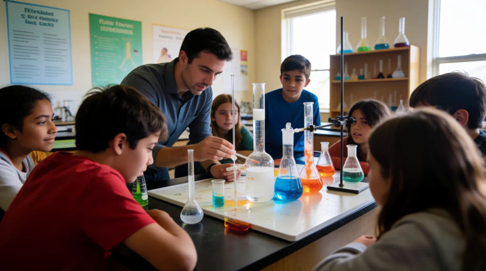 Science lab demonstration