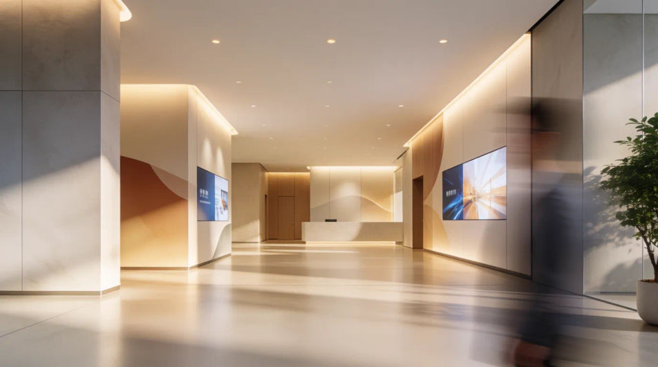 Office lobby entrance