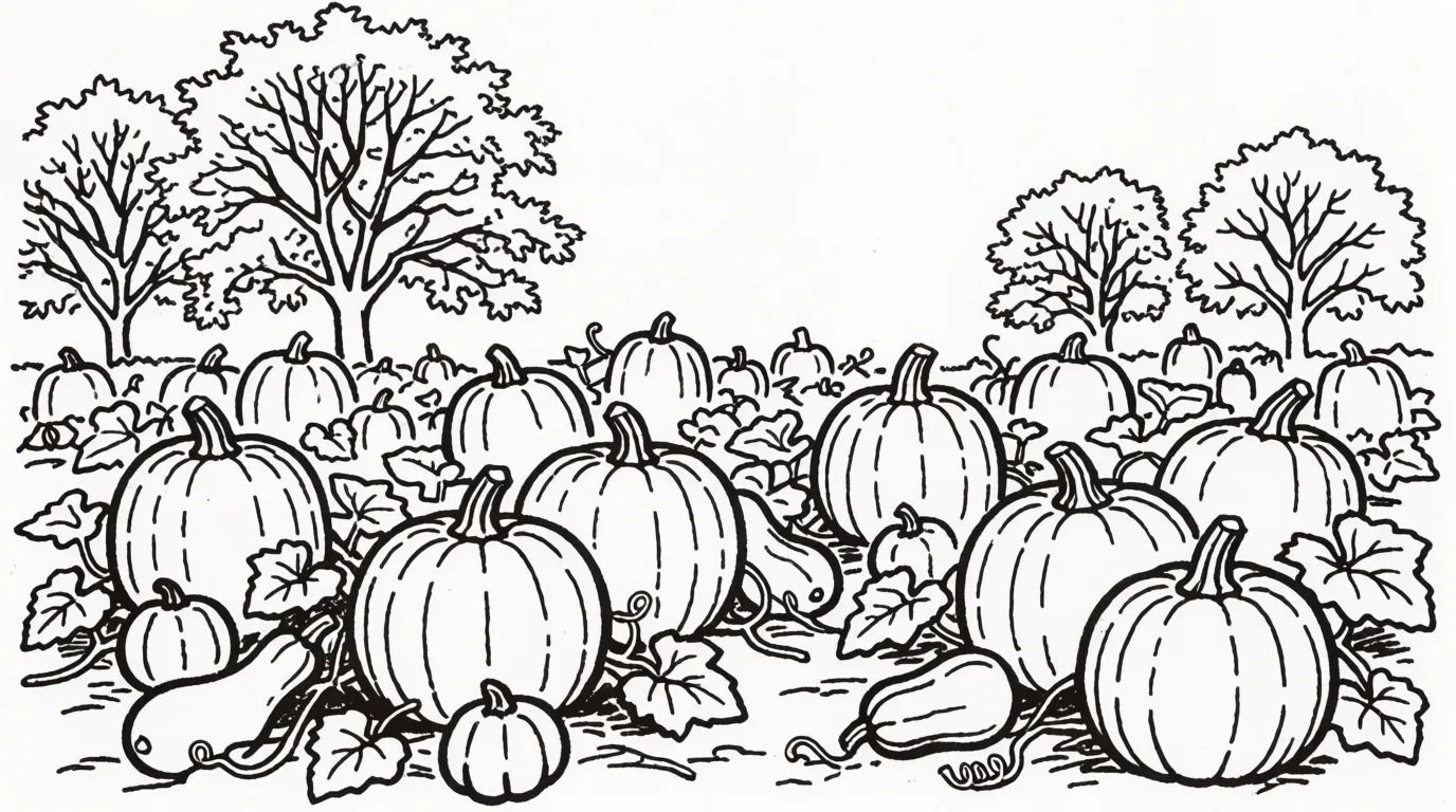 Harvest pumpkin patch