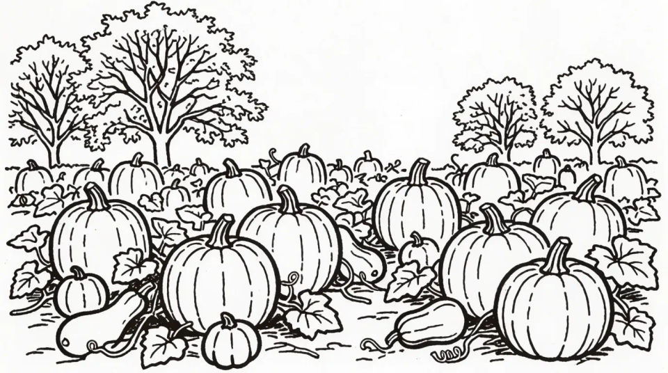 Harvest pumpkin patch