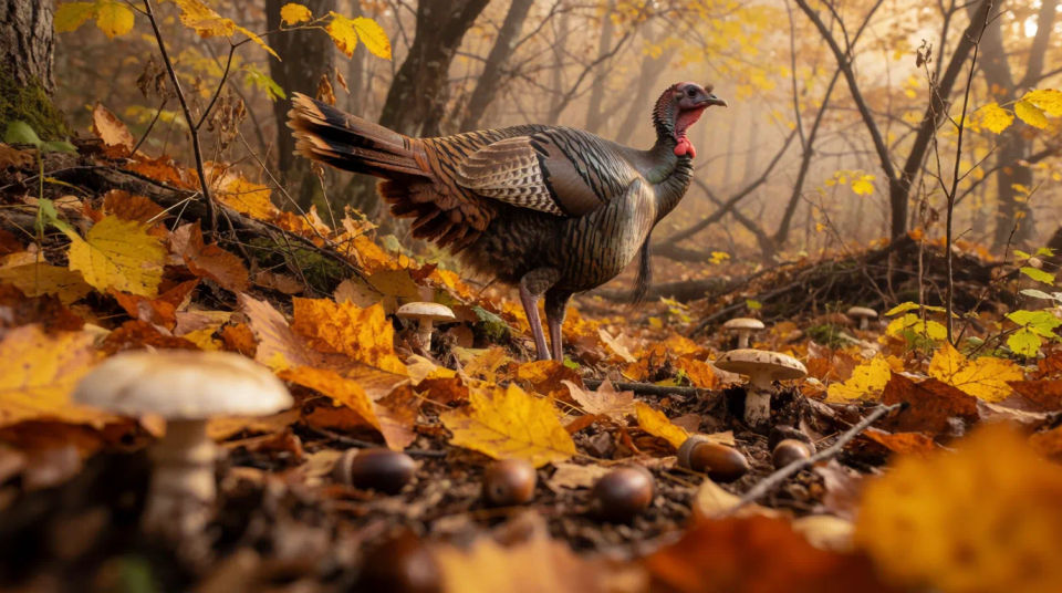 Forest thanksgiving setting