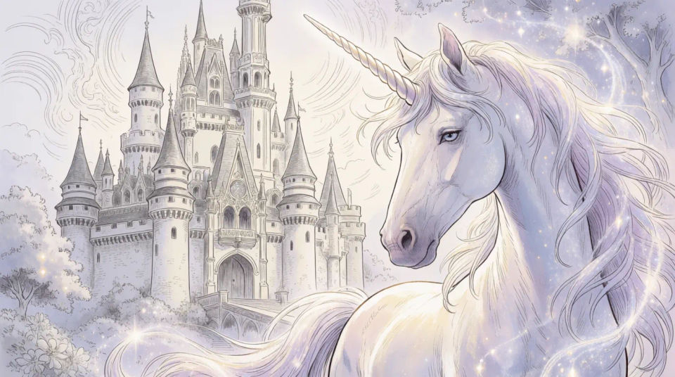 Unicorn and castle