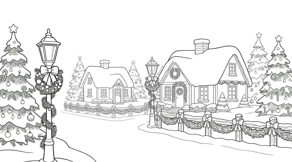 Holiday village street