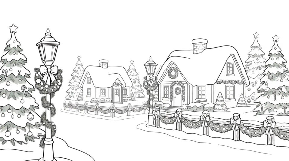 Holiday village street