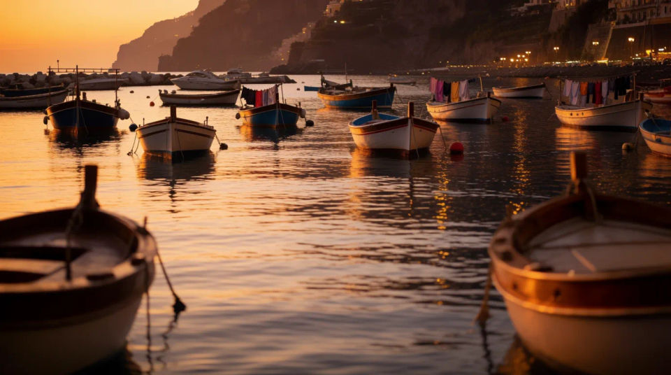 Puerto al atardecer