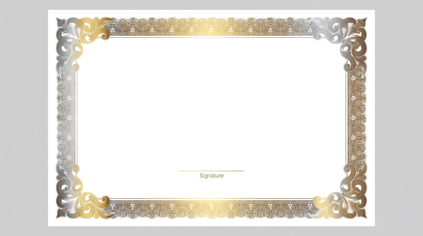 Border on a certificate