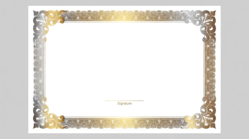 Border on a certificate