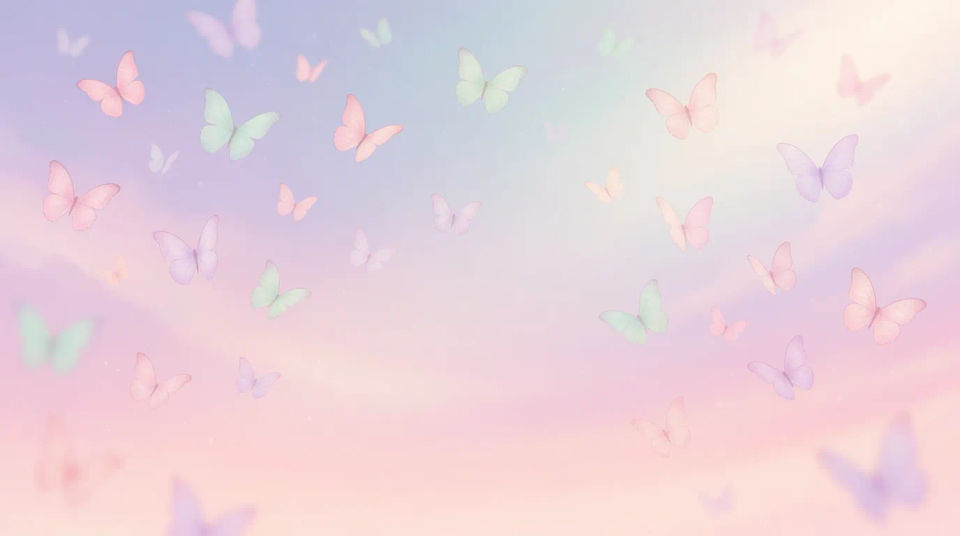 Enjambre en el cielo pastel