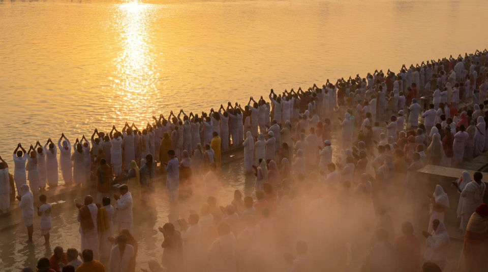 Ghat at sunrise