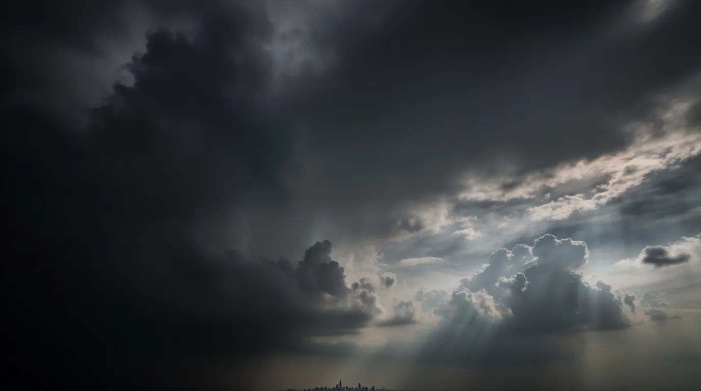 Stormy sky wide