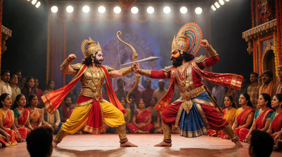 Ramlila stage scene