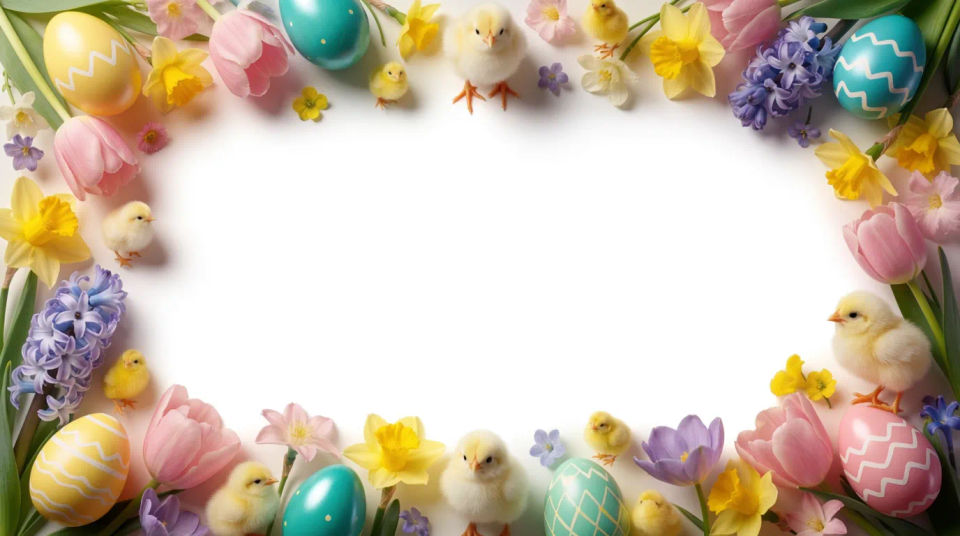Easter card border