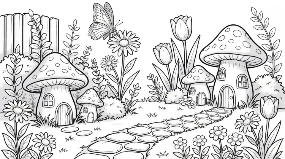 Fairy garden scene