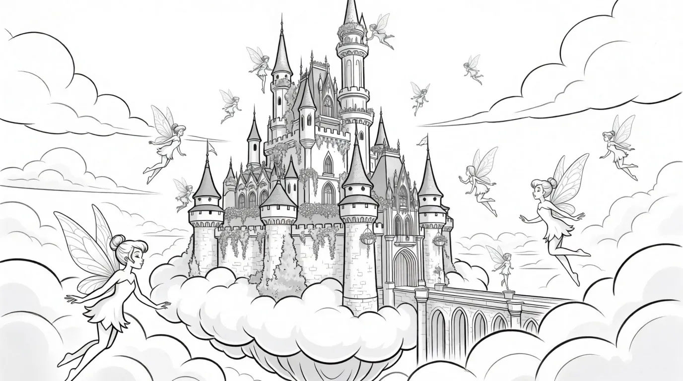 Fairy castle in the clouds