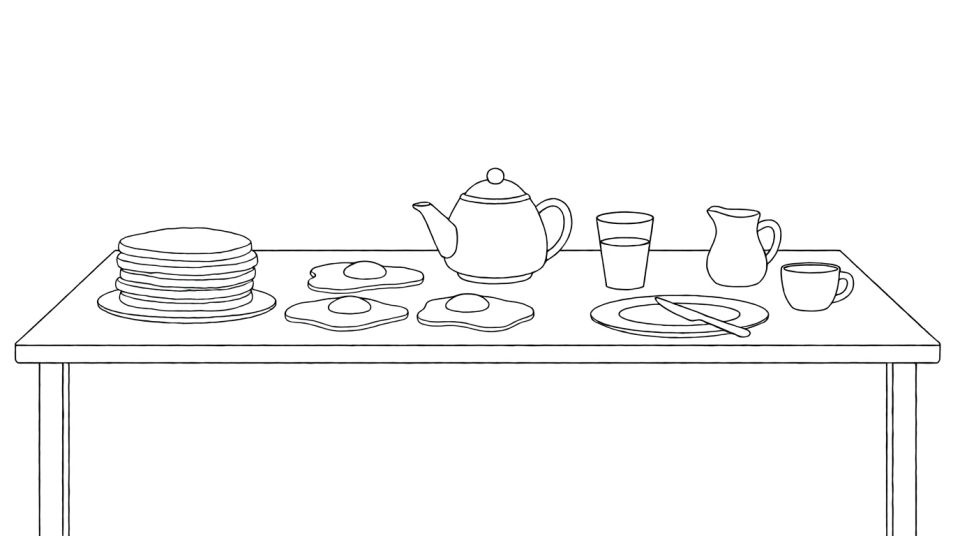 Breakfast table