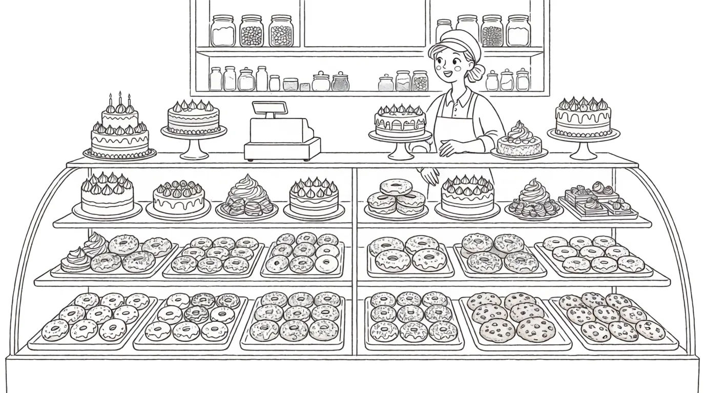 Dessert counter