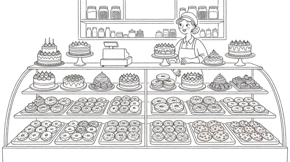 Dessert counter