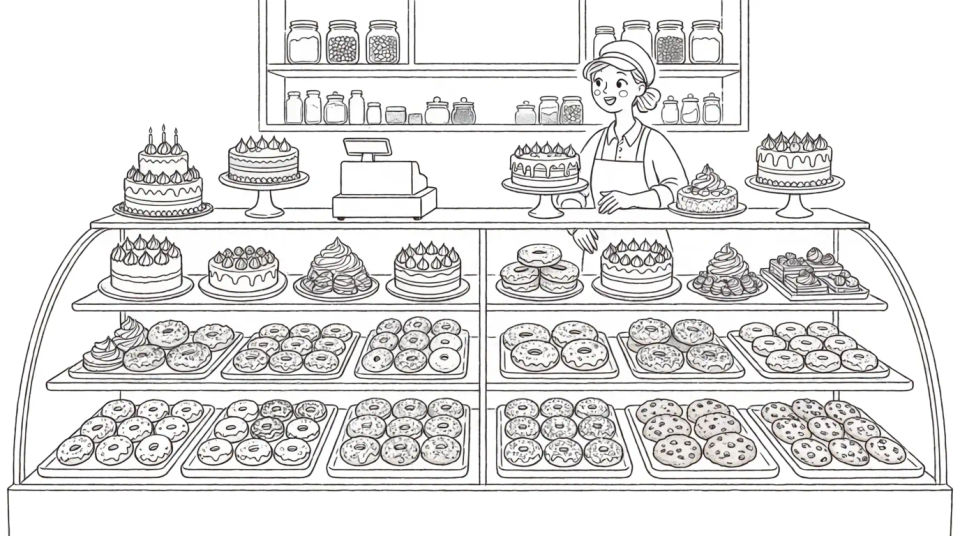 Dessert counter