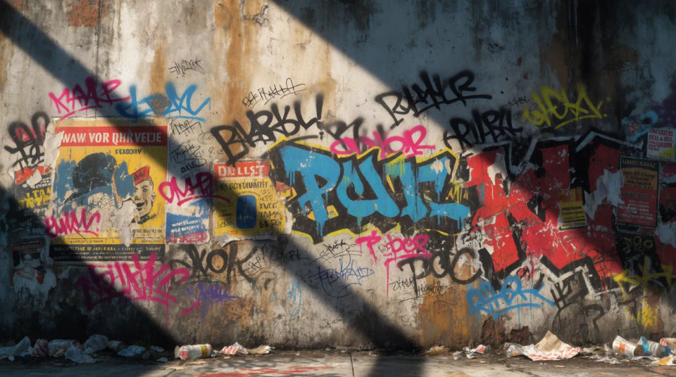 Telón de muro urbano
