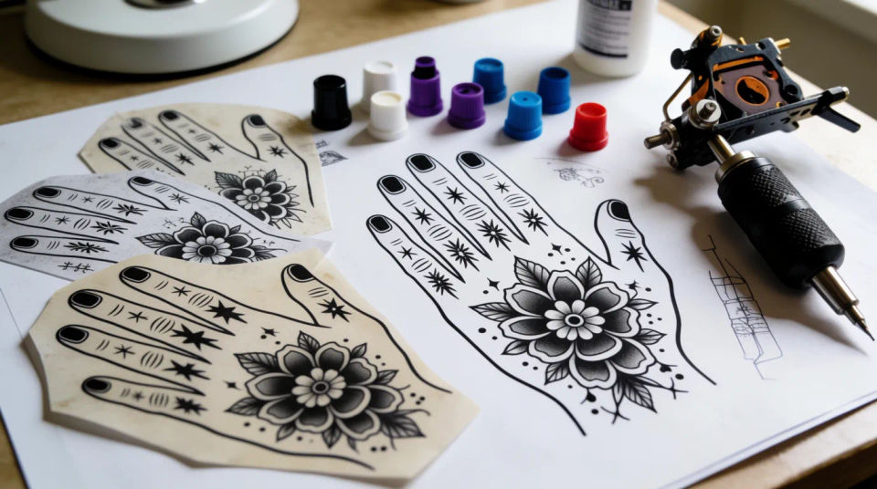 Design sheet flat lay