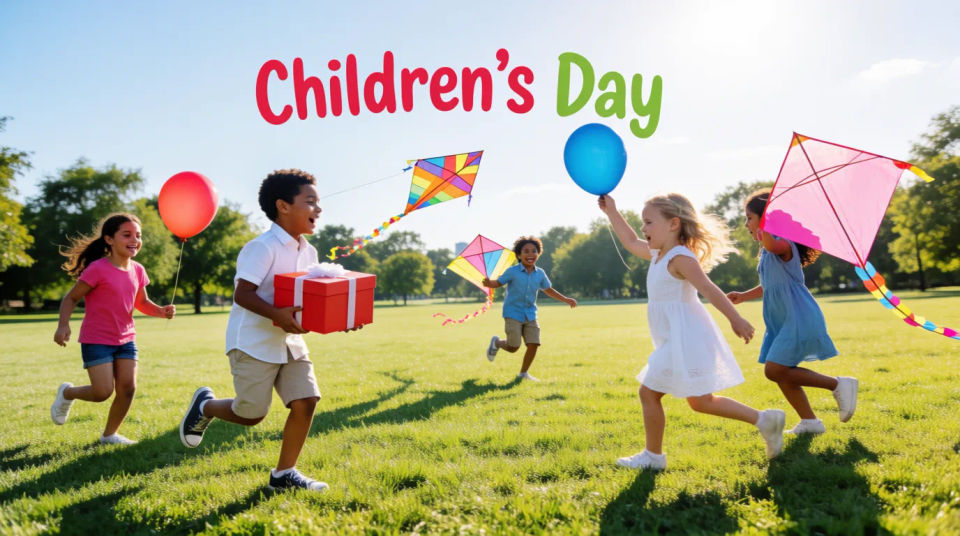 Children playing wide