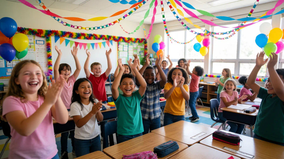 Decorated classroom