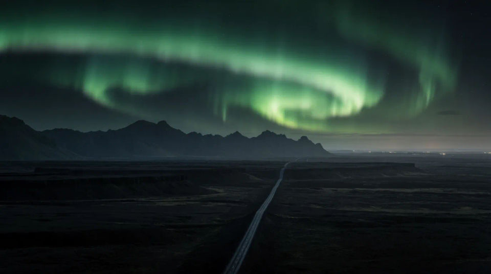 Aurora sobre las tierras altas